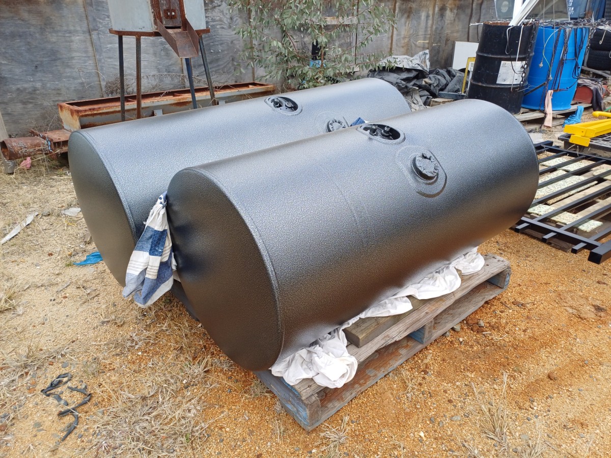 Truck Fuel Tanks - Aztec Silver Powder Coat Finish